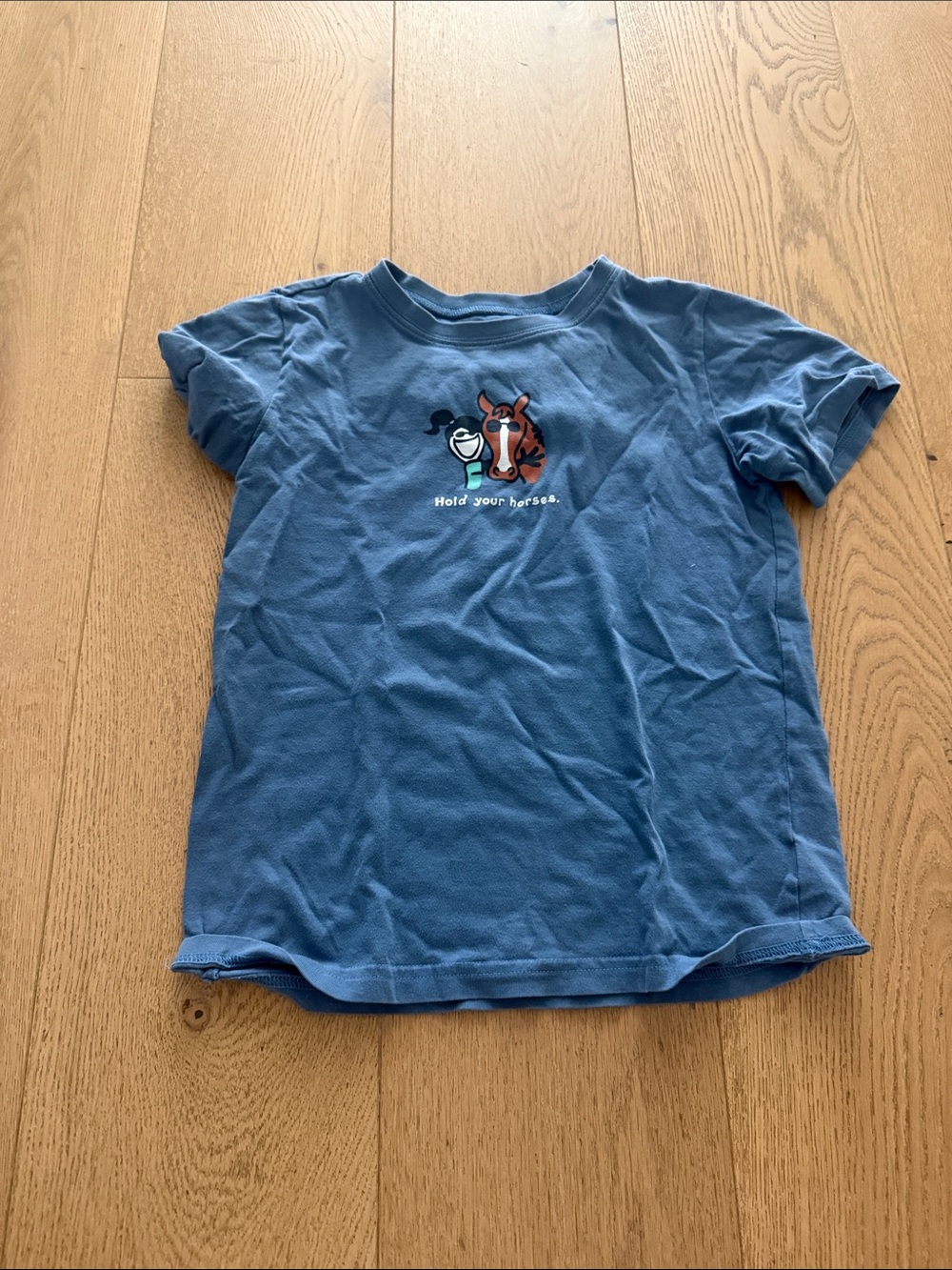 Life Is Good Blue Kids' Horse Graphic Tee